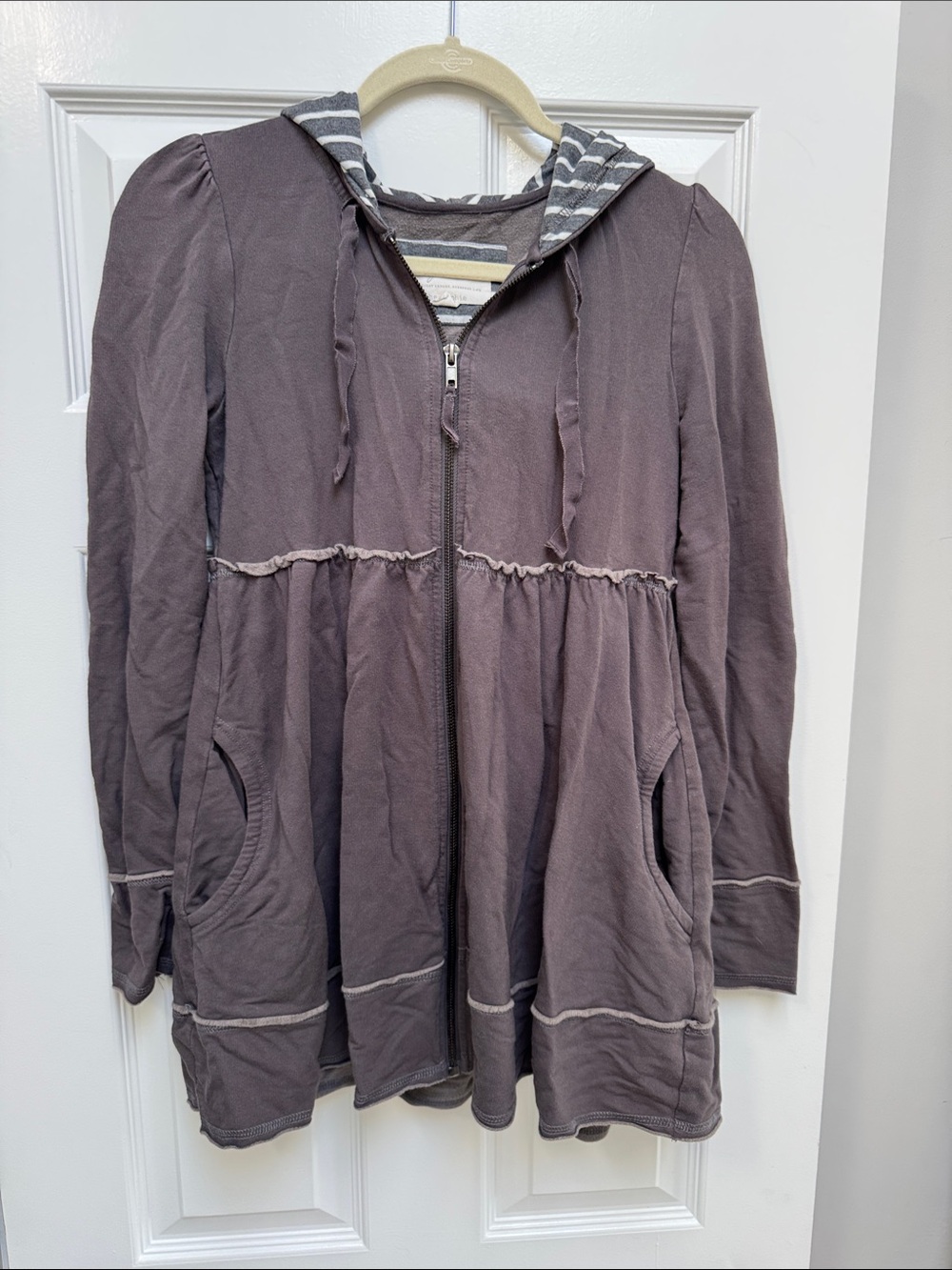Evy's Tree Charcoal Gray Zip-Up Hoodie The Sophie XS